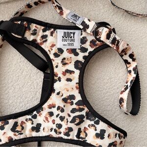 Juicy Couture Black and Leopard Dog Harness